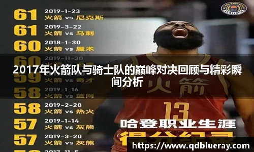 2017年火箭队与骑士队的巅峰对决回顾与精彩瞬间分析