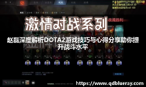 赵磊深度解析DOTA2游戏技巧与心得分享助你提升战斗水平